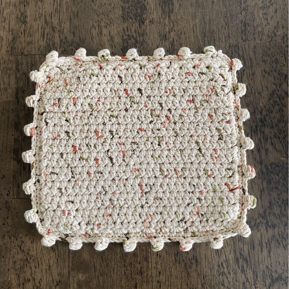 Handmade Crochet Cream Hot Pad
